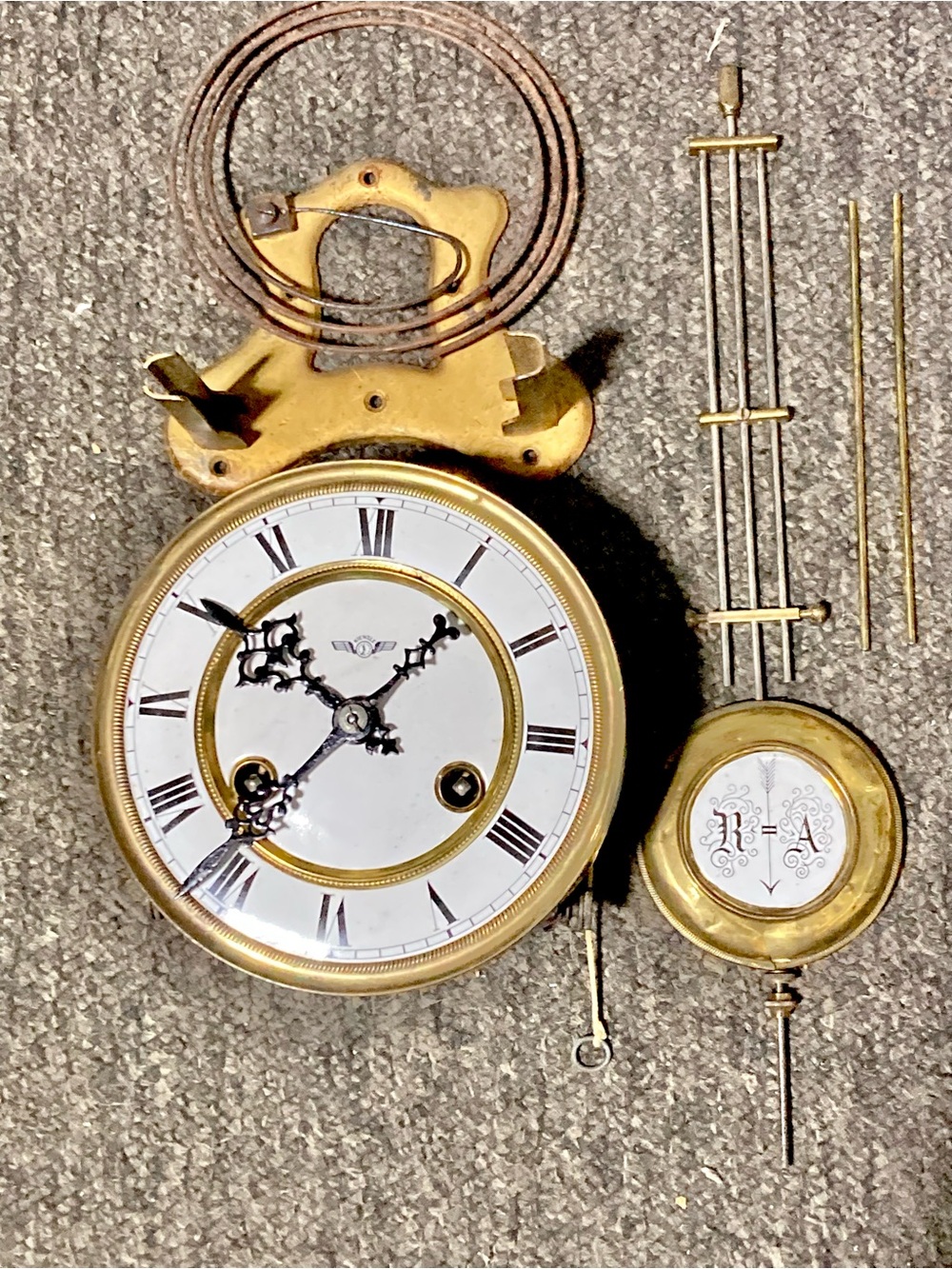 Kienzle Vienna Regulator Clock Movement with Pendulum